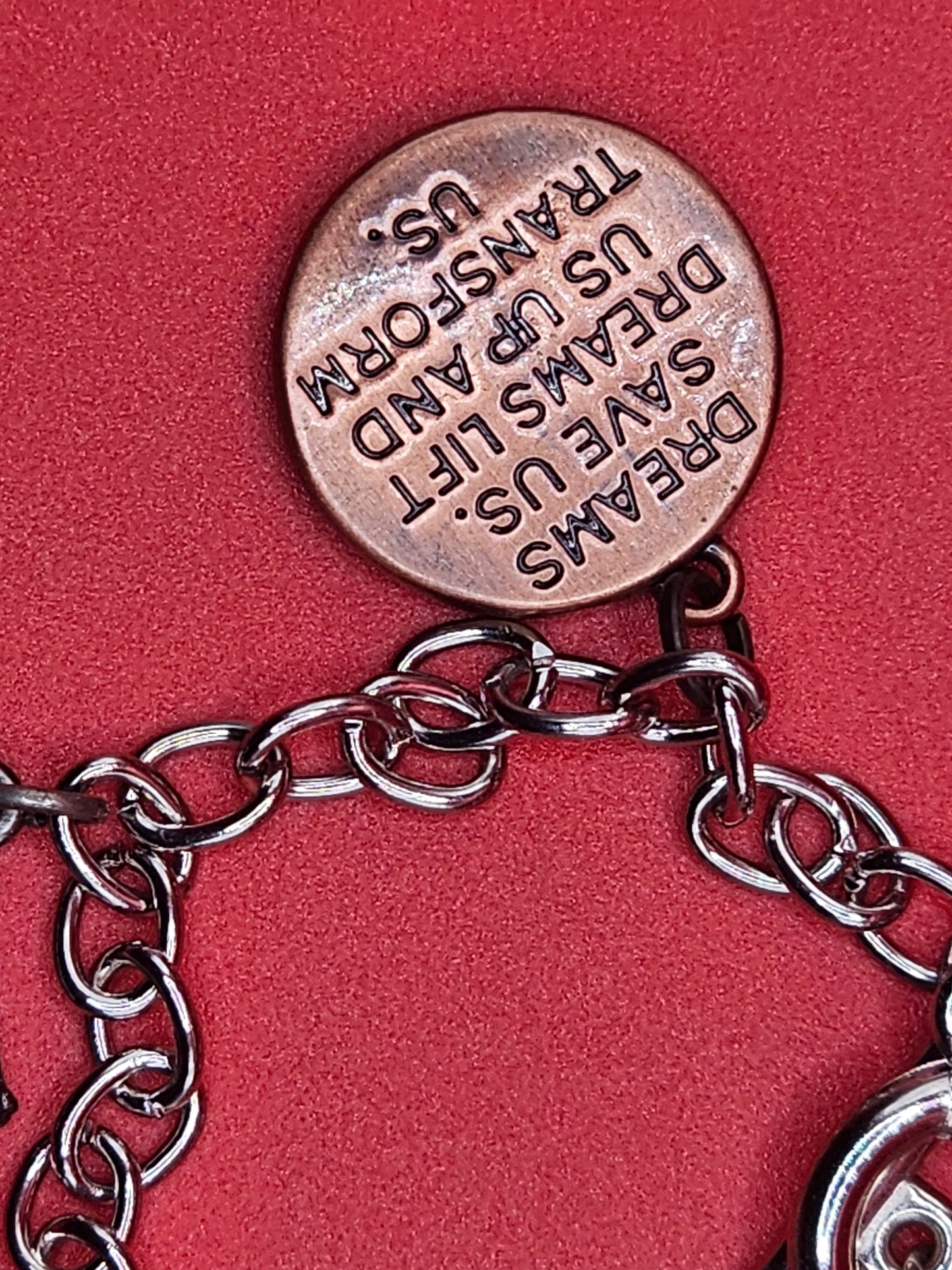 DC themed metal bracelet 4 piece charm