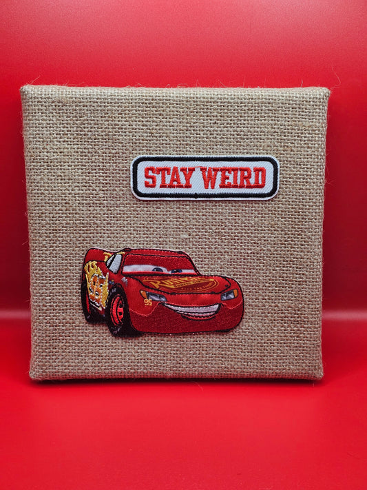 Stay Weird 4x4 Canvas Wall Decor Burlap